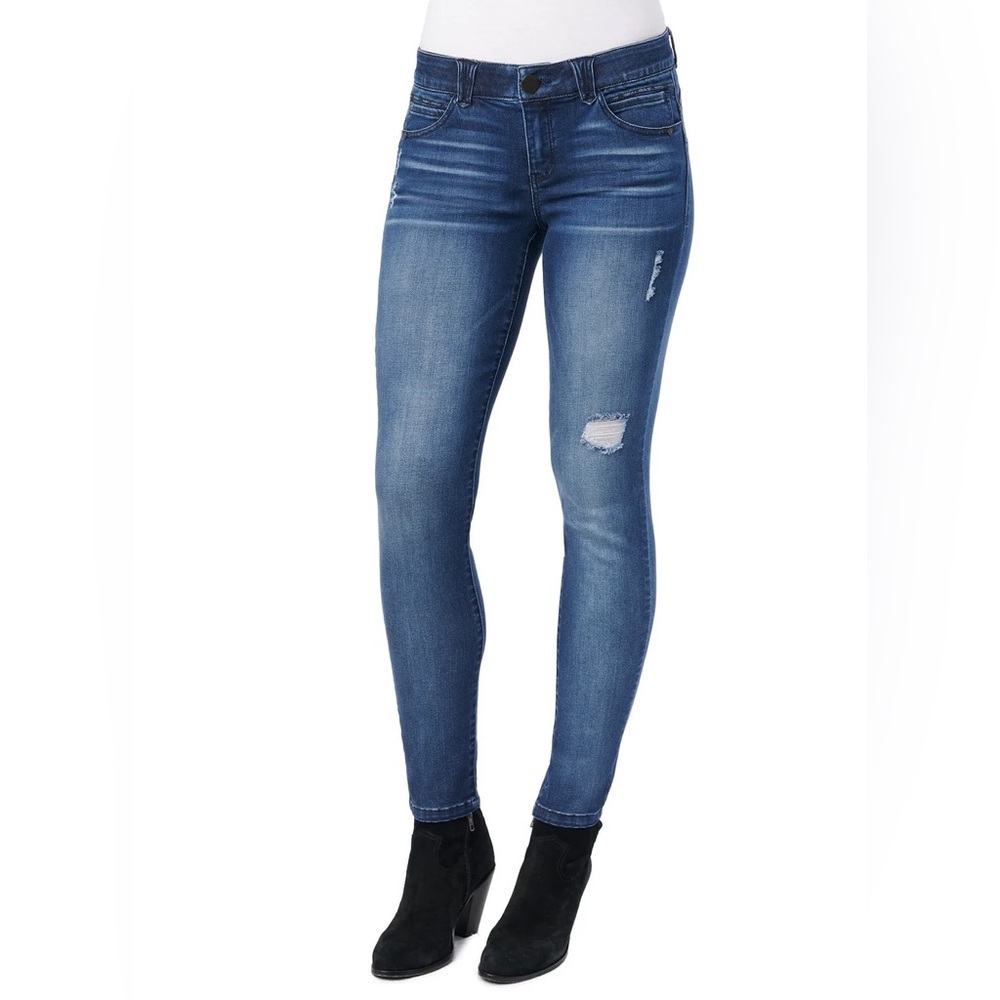 Democracy Luxe "Ab" Solution Booty Lift Jegging Distressed Denim Jeans Women’s 6